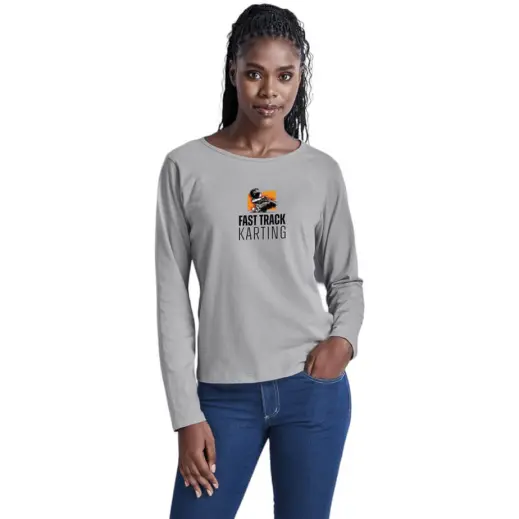 Ladies Long Sleeve Portland T-Shirt Model